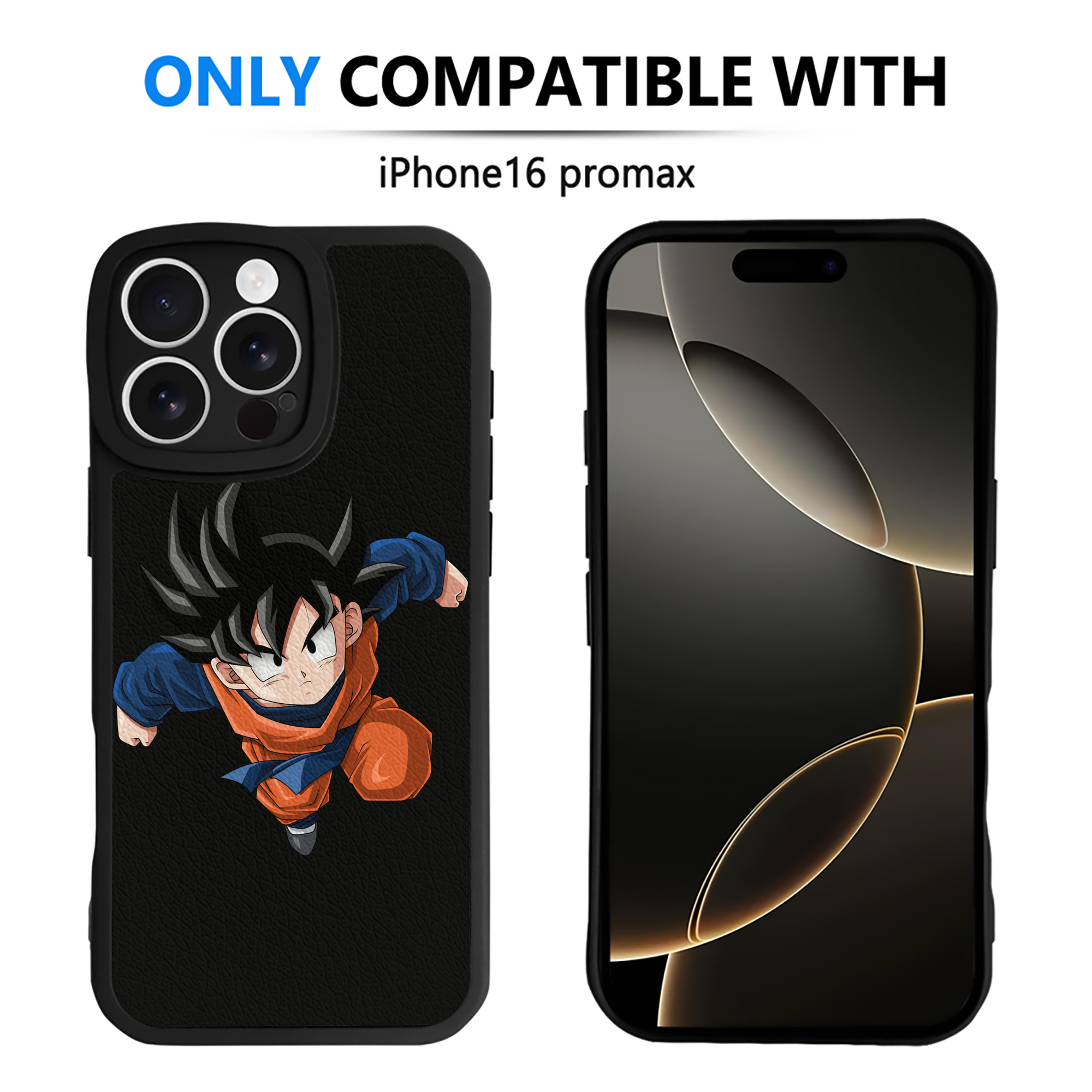 （画像用） ドラゴンボール 孫悟空（そん ごくう）Son Goku カカロット DRAGON BALL Kakarotto 【iPhone 16シリーズ対応】シリコンスマホケース（レザー調） 材質：シリコン